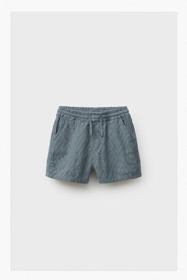 BERMUDA TEXTURA JACQUARD - Petróleo de Zara
