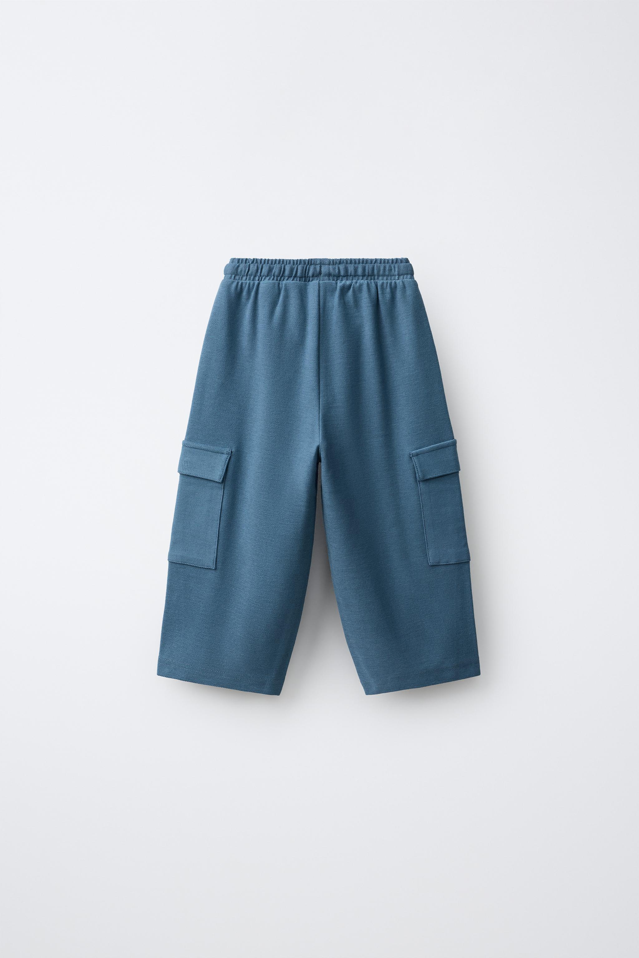 INTERLOCK CARGO PANTS — Duck blue