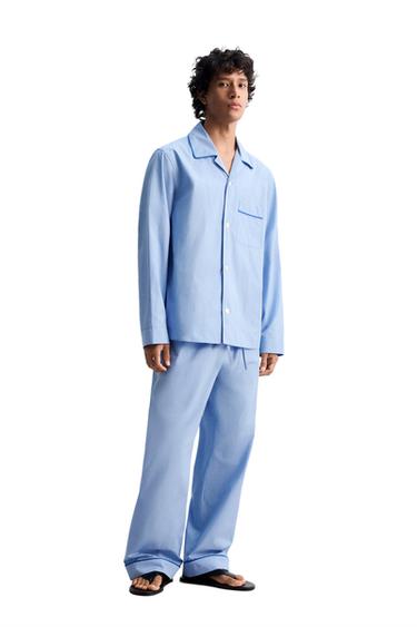 PYJAMA-HOSE MIT KONTRAST - Himmelblau von Zara - Bild 0