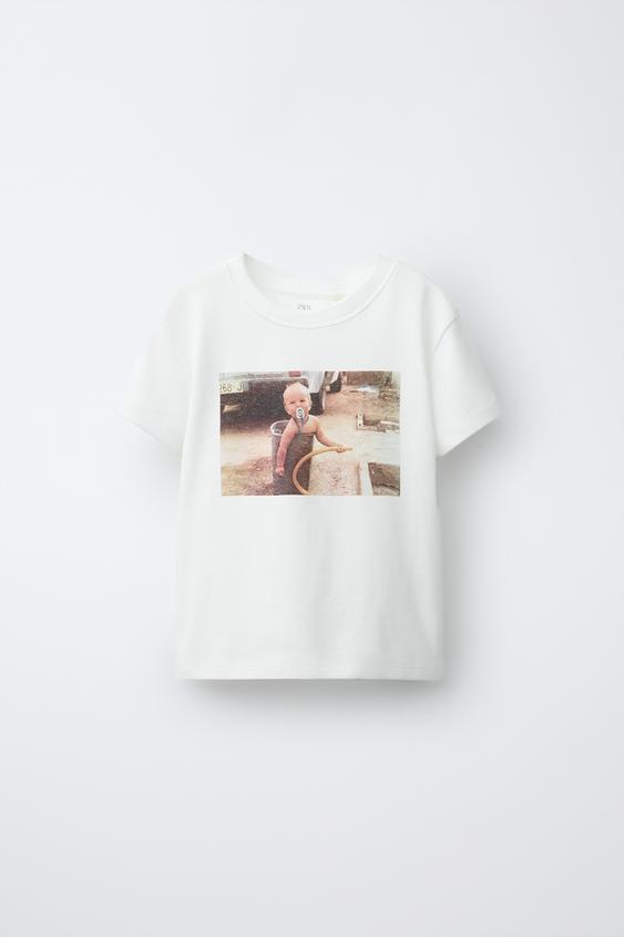 PUKAS SURF PHOTOGRAPHIC PRINT T-SHIRT - White de Zara - Imagen 0