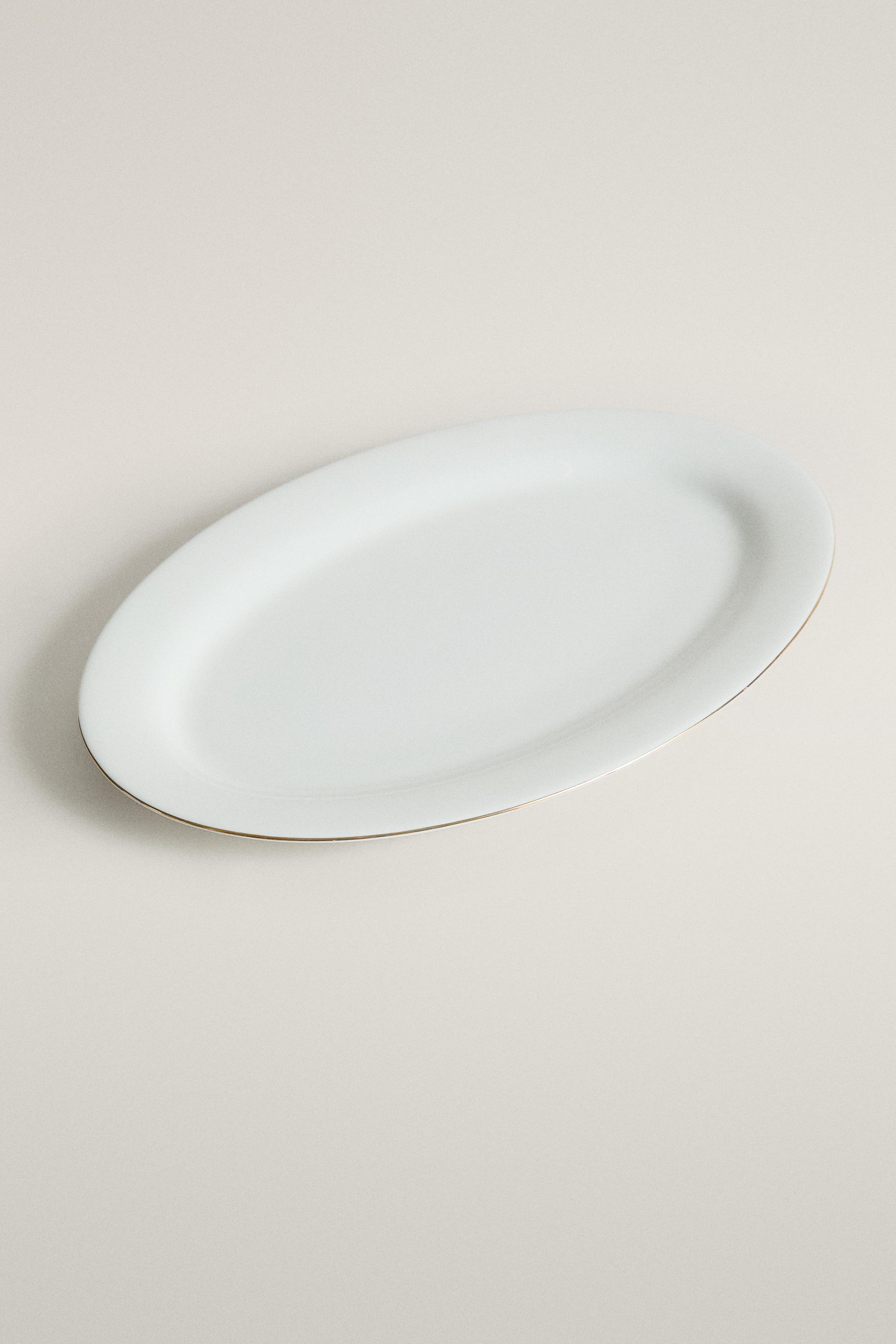 PLAT OVALE PORCELAINE BONE CHINA BORD