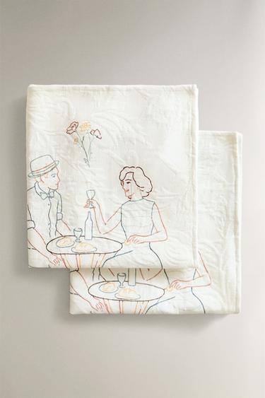 SET TOVAGLIOLI COTONE TOILE DE JOUY (SET DA 2) - Écru di Zara - Immagine 0