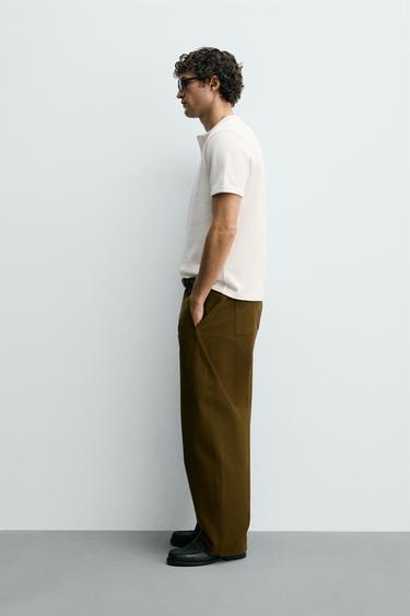 TEXTURED HENLEY T-SHIRT - White by Zara - Image 3