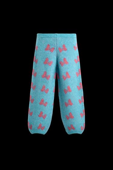 INTARSIEN-STRICKHOSE MIT SCHLEIFEN HARRY LAMBERT FOR ZARA X DISNEY - Wasserblau von Zara