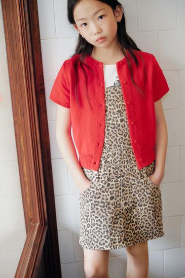 SHORT SLEEVE CARDIGAN - Red by Zara