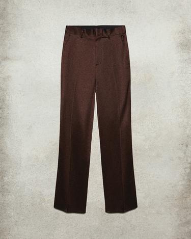 LOOSE-FITTING BELL BOTTOM TROUSERS LUDOVIC DE SAINT SERNIN x ZARA - Brown by Zara