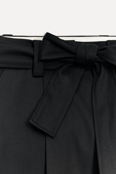 PANTALON EN LAINE AVEC CEINTURE 50E ANNIVERSAIRE - Noir de Zara - Image 3