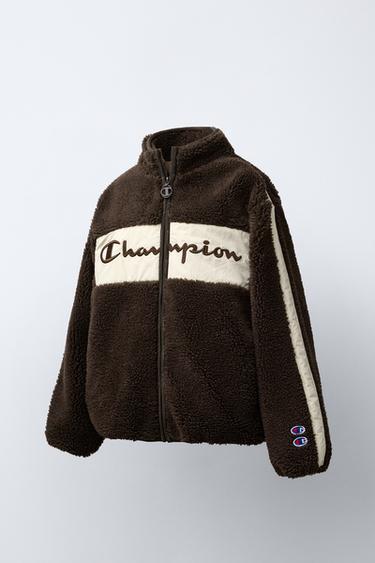 VESTE EFFET MOUTON DOUBLURE POLAIRE CHAMPION ® X ZARA - Chocolat de Zara - Image 1