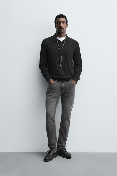 SLIM FIT JEANS - Mid-grey by Zara