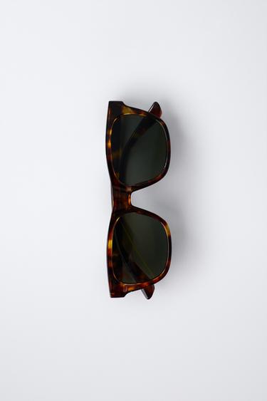 RECTANGULAR RESIN SUNGLASSES - Brown by Zara - Image 3