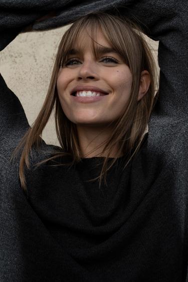 PULL EN MAILLE IMPRIMÉ DÉGRADÉ - Noir de Zara - Image 1