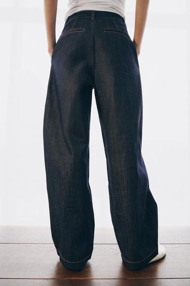 JEAN ZW COLLECTION BALLOON TAILLE HAUTE PLIS - Bleu de Zara - Image 2