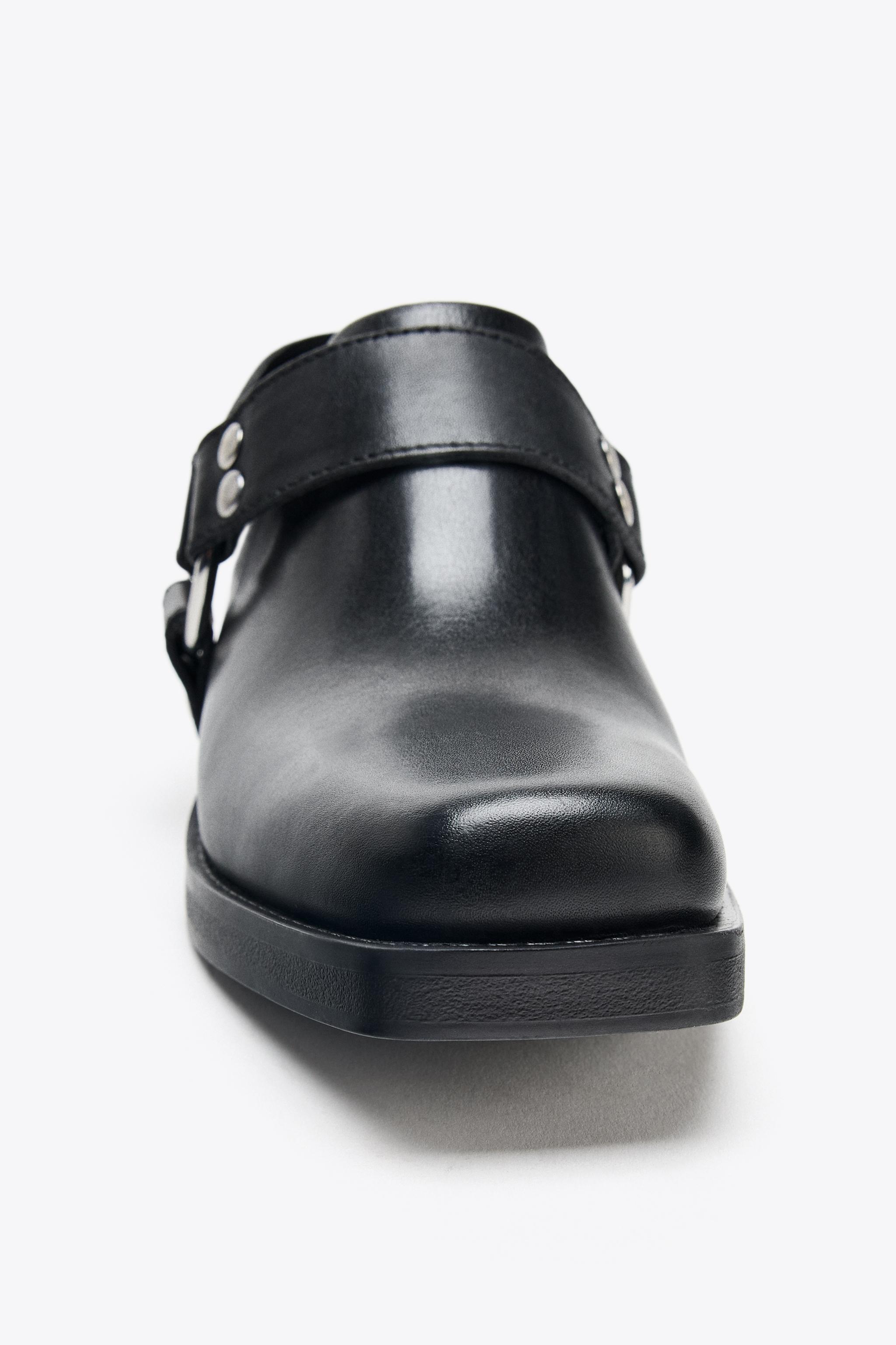 OUTLET【黒 ブラック 140㎝×30本】 ZARA NEW WOMAN BLOCK HIGH-HEEL SLINGBACK SHOES WITH BOW
