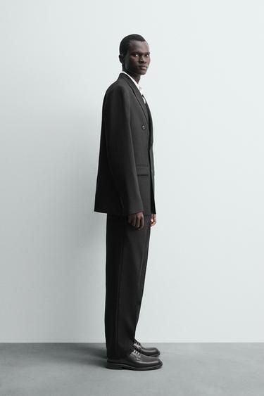 100% WOOL SUIT TROUSERS - Black by Zara - Image 3