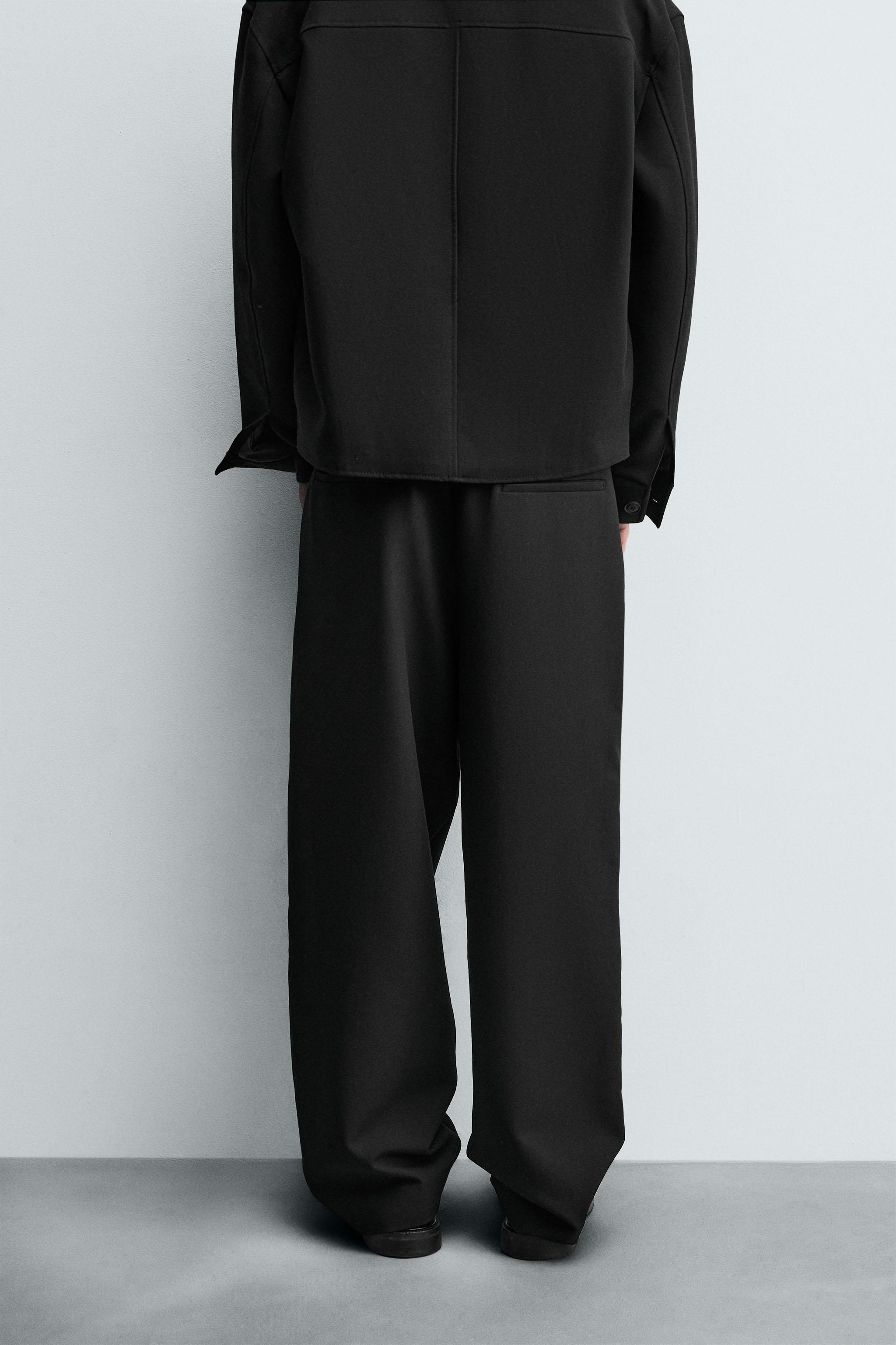 PLEATED RELAXED FIT PANTS - Black | ZARA United States