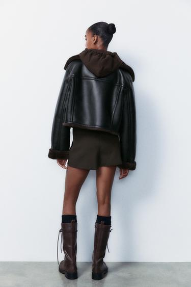 ASYMMETRIC SKORT - Dark brown by Zara - Image 3
