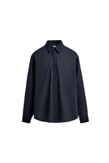 COTTON VOILE SHIRT - Dark navy by Zara