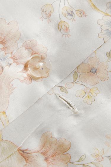HOUSSE DE COUETTE SATIN IMPRIMÉ FLEUR - Écru de Zara - Image 3