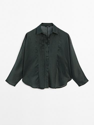 Zara Loose-fitting shirt with pintuck detailing - 567 - Image 0