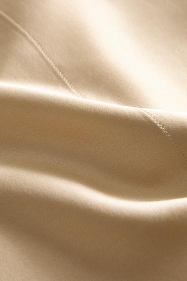 100% MULBERRY SILK FLAT SHEET - Gold by Zara - Image 3