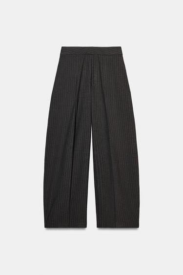 PANTALON WIDE LEG À PINCES ZW COLLECTION - Gris de Zara - Image 6