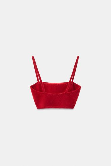 BRALETTE LISSE EN POLYAMIDE - Rouge de Zara - Image 3