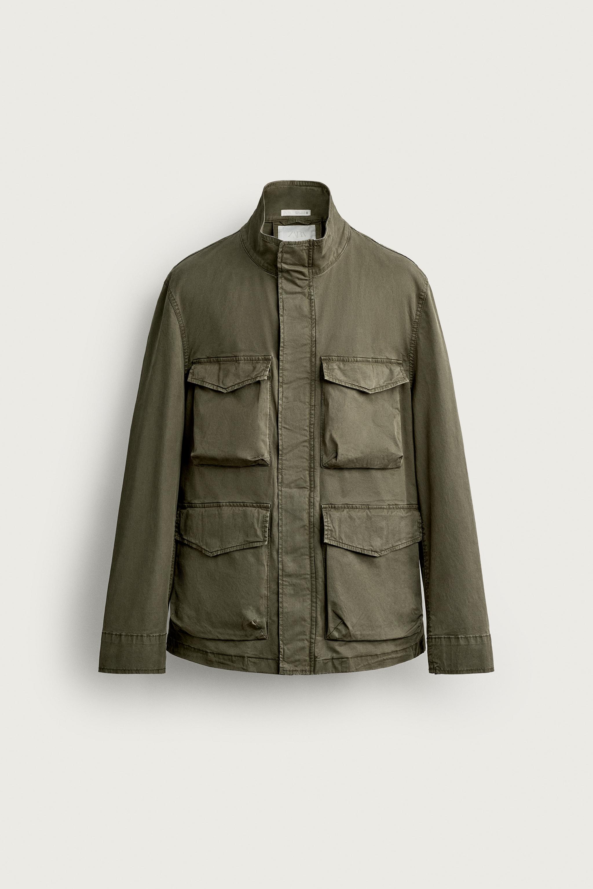 UTILITY POCKET REGULAR FIT PARKA — Khaki