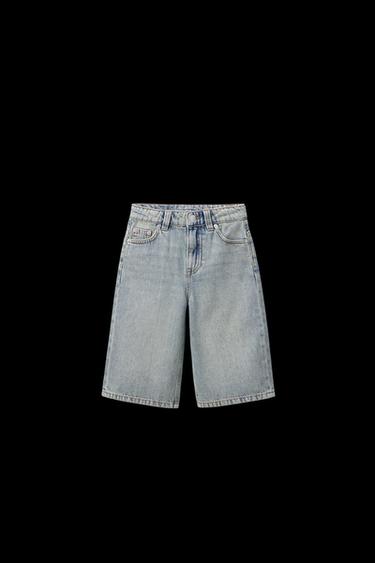 LANGE JEANS-BERMUDAS IN VERWASCHENER OPTIK - Blau / Grün von Zara - Bild 0