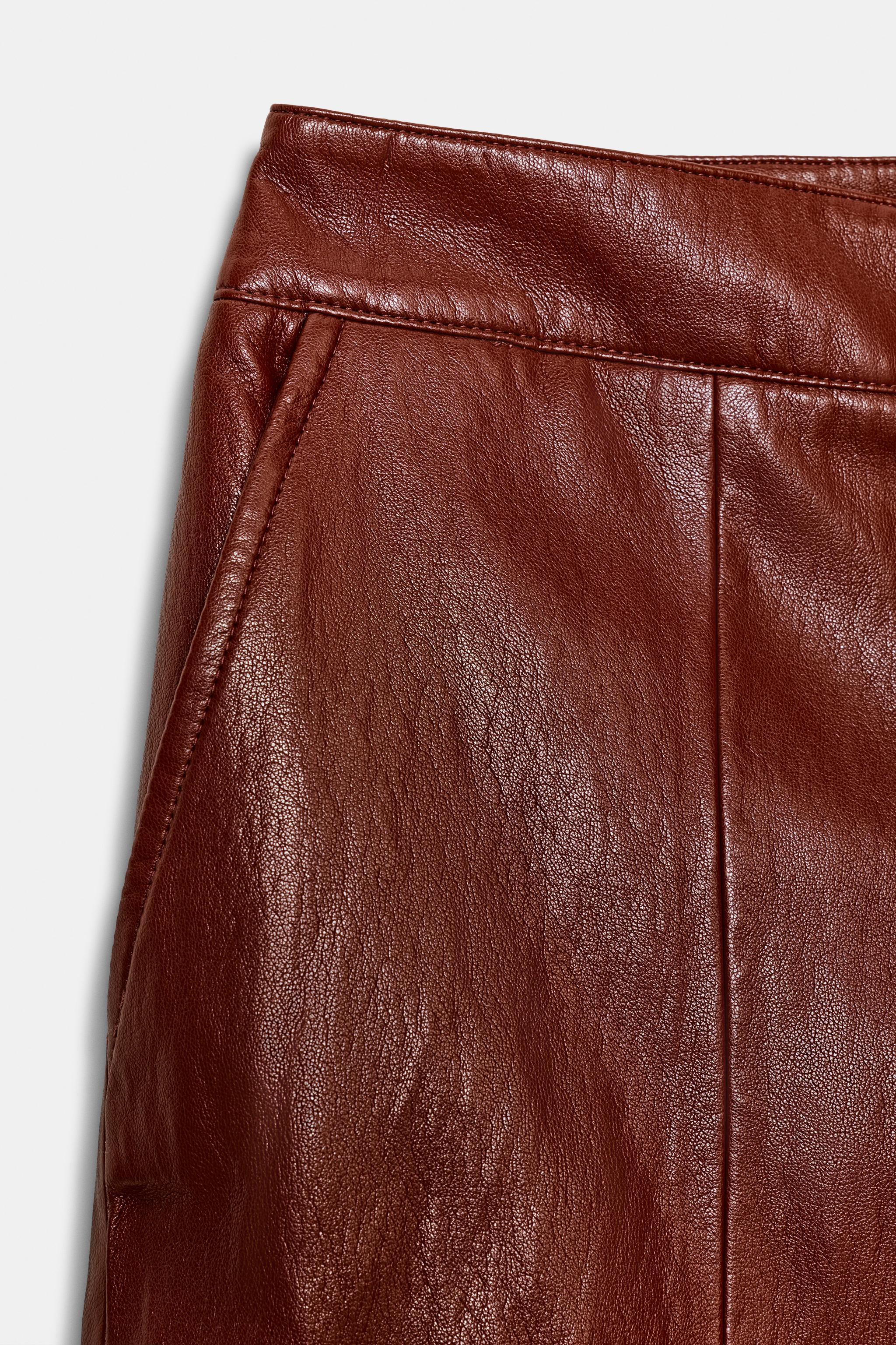 FAUX LEATHER LONG SHORTS