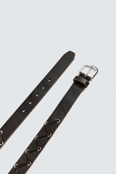 LIMITED EDITION CONTRAST ROPE BELT - Leather by Zara - Image 4