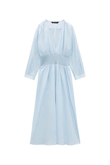 WIDE ELASTIC WAIST DRESS