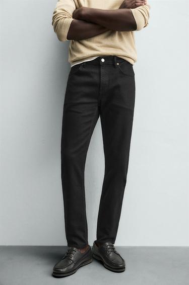 BASIC SLIM FIT JEANS - Black by Zara - Image 4