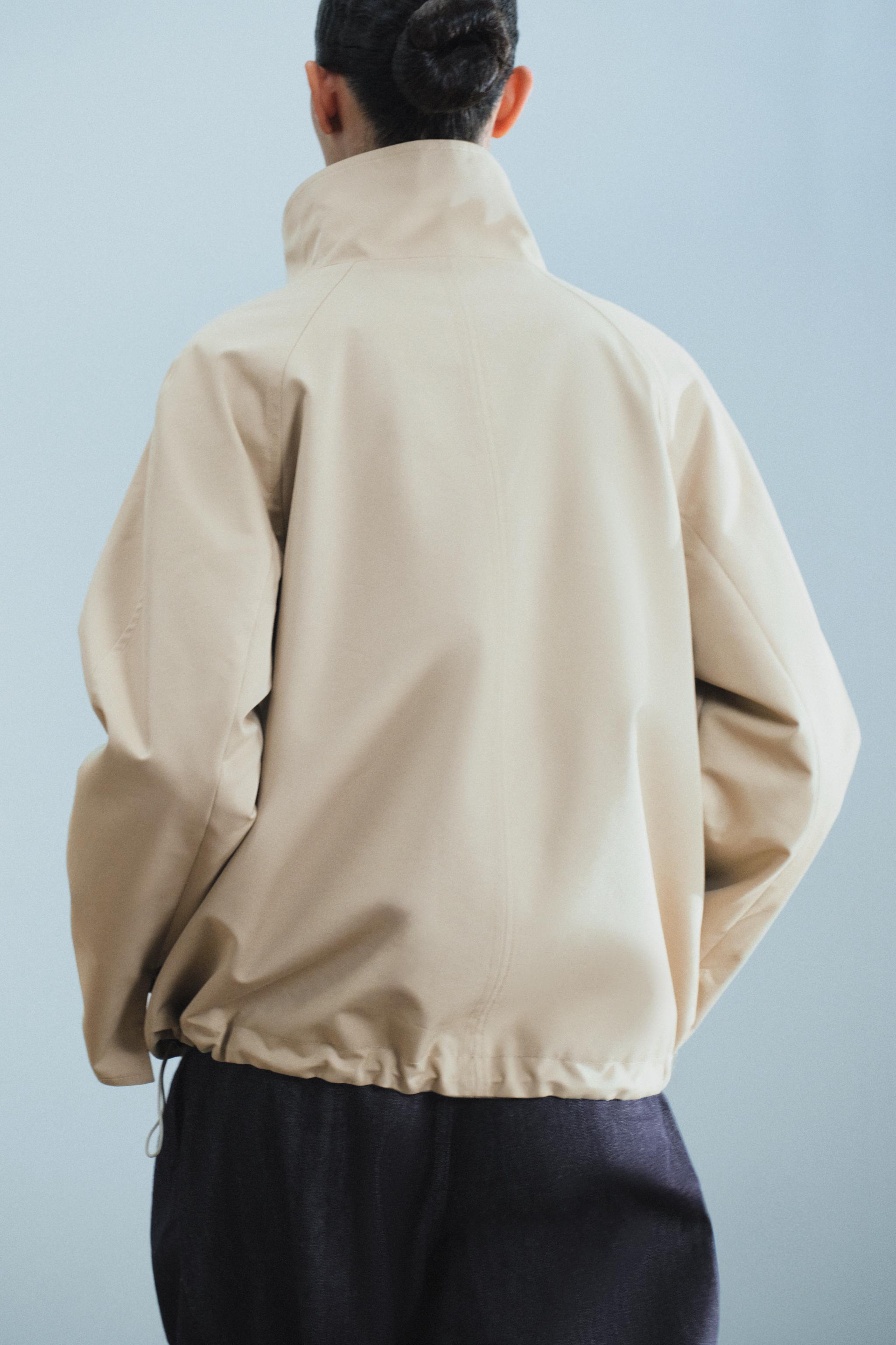 ZW COLLECTION REVERSIBLE CROPPED TRENCH COAT