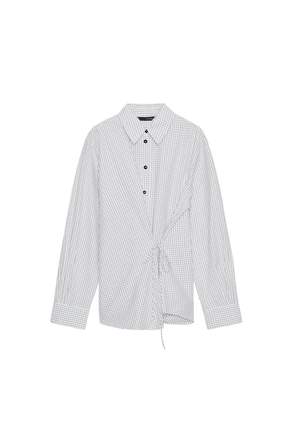 PLAID SHIRT WITH BOW - image 4
