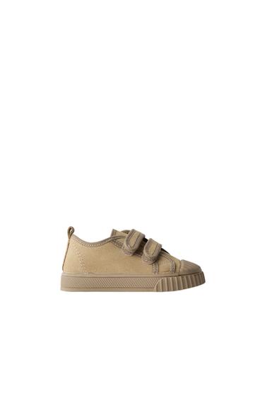 SPLIT SUEDE SNEAKERS - Light beige by Zara