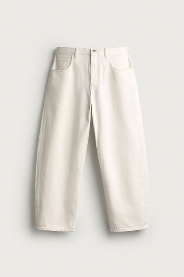 TAPERED WIDE FIT GALTZA BAKEROAK - Zuri hautsia, Zara-rena