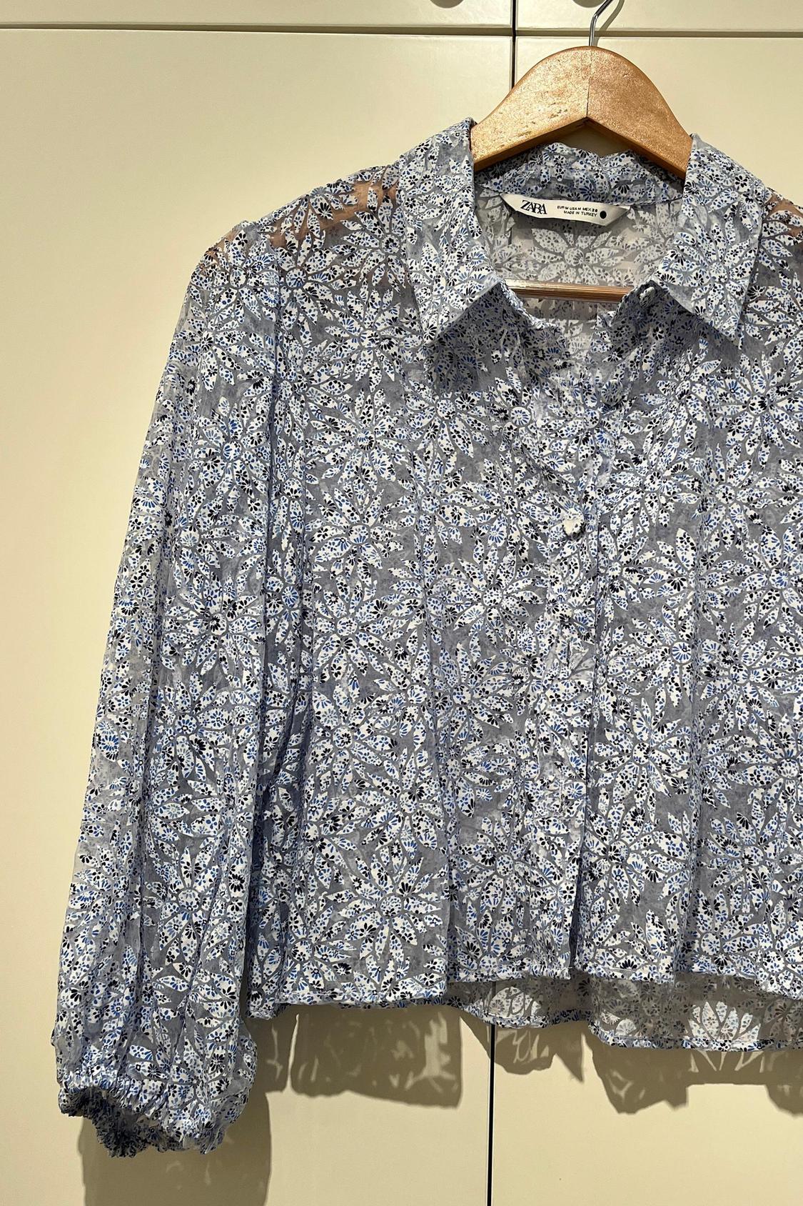 FLORAL ORGANZA BLOUSE