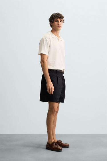 TEXTURED POLO SHIRT - Oyster-white by Zara - Image 3