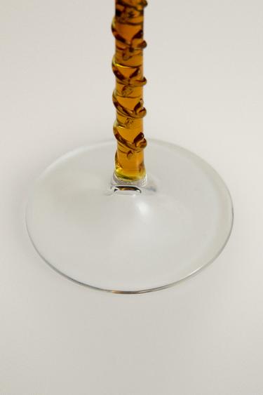 BOROSILICATE GLASS WITH COLOURED STEM - Brown by Zara - Image 3