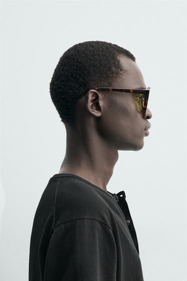 LUNETTES DE SOLEIL RECTANGULAIRES - Écaille de Zara - Image 1