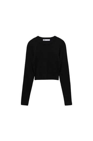 BASIC RIBBED KNIT SWEATER