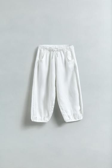 ZARA TIMELESS - PANTALON DE JOGGING 100 % LIN - Blanc de Zara - Image 3