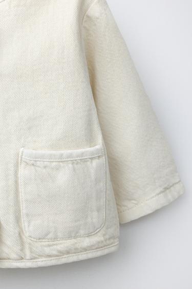 BLOUSON EN SERGÉ - Écru de Zara - Image 4