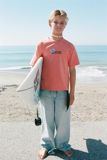 LOGODUN KAMISETA ESTANPATUA - Arrosa pastela, Zara-rena