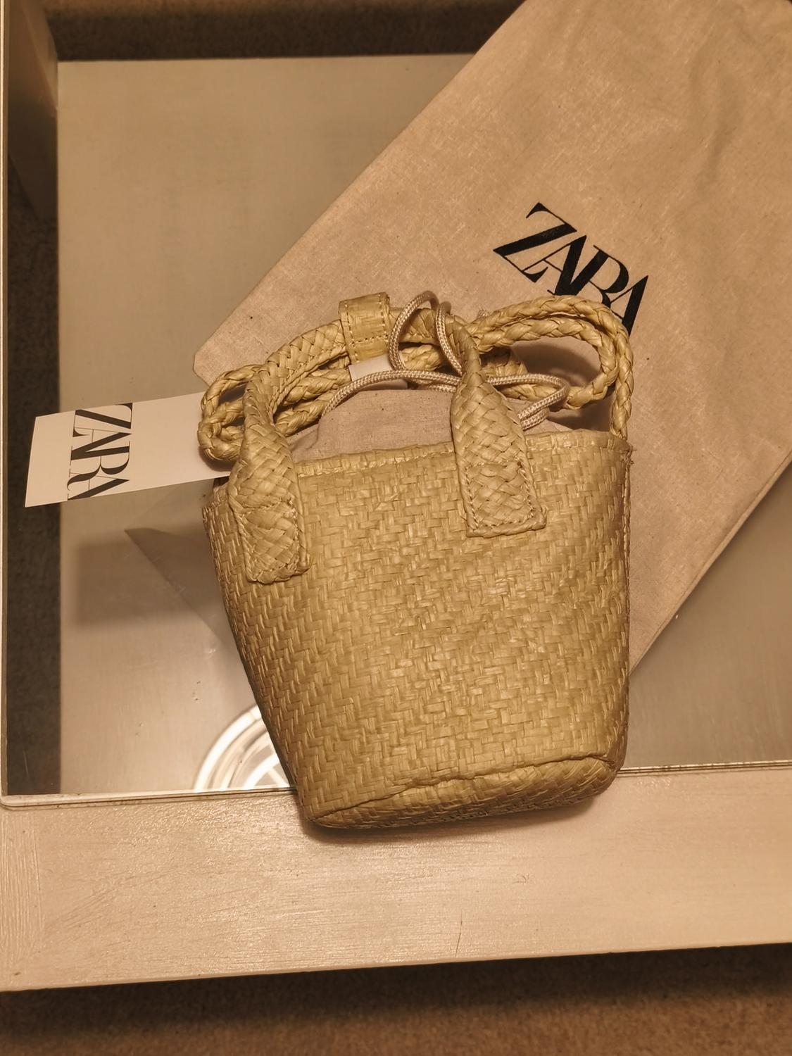 CHERRY PRINT MINI RAFFIA CROSSBODY BAG - Image 2