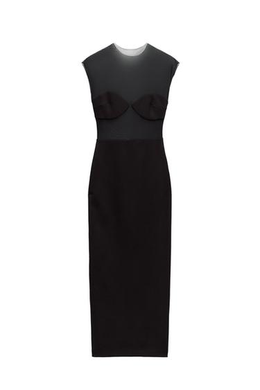 CONTRAST TULLE DRESS