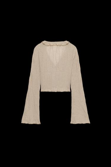TOP VOLANTES LAZADA - Beige de Zara