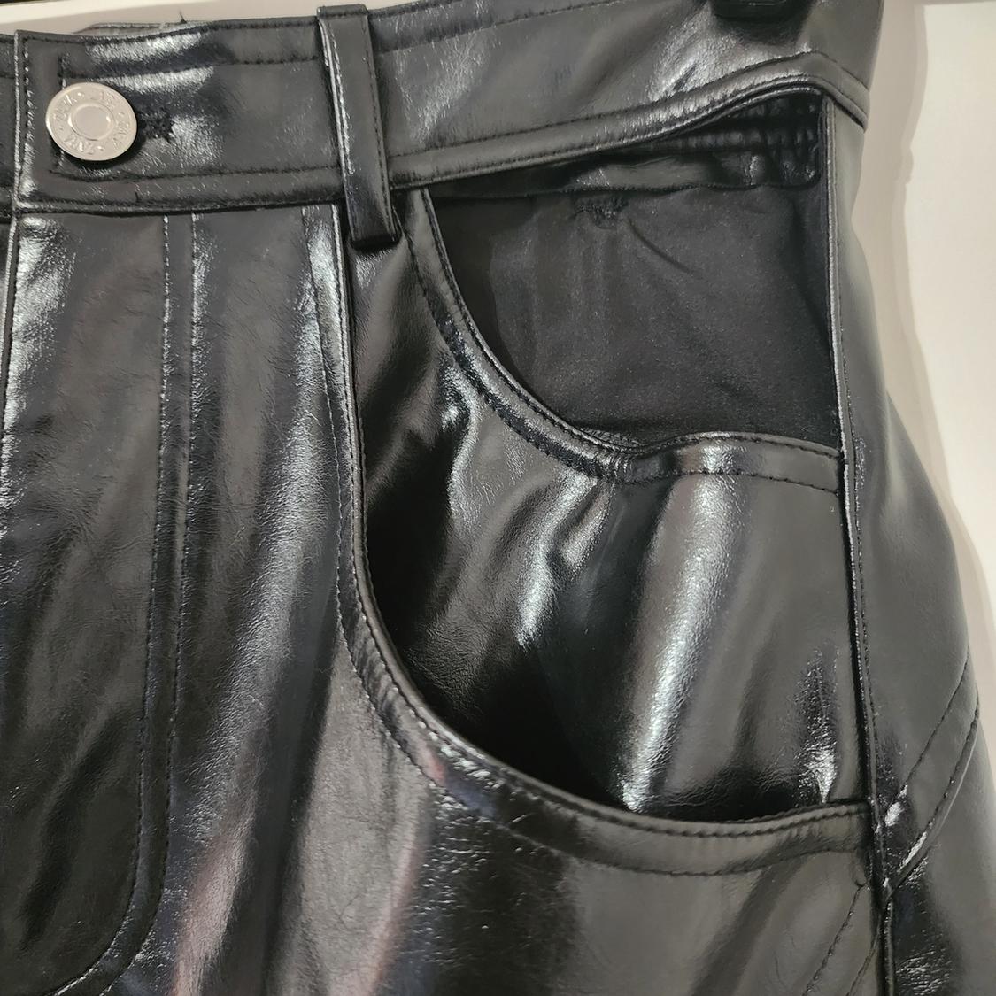 FAUX LEATHER CUT OUT PANTS - Image 4