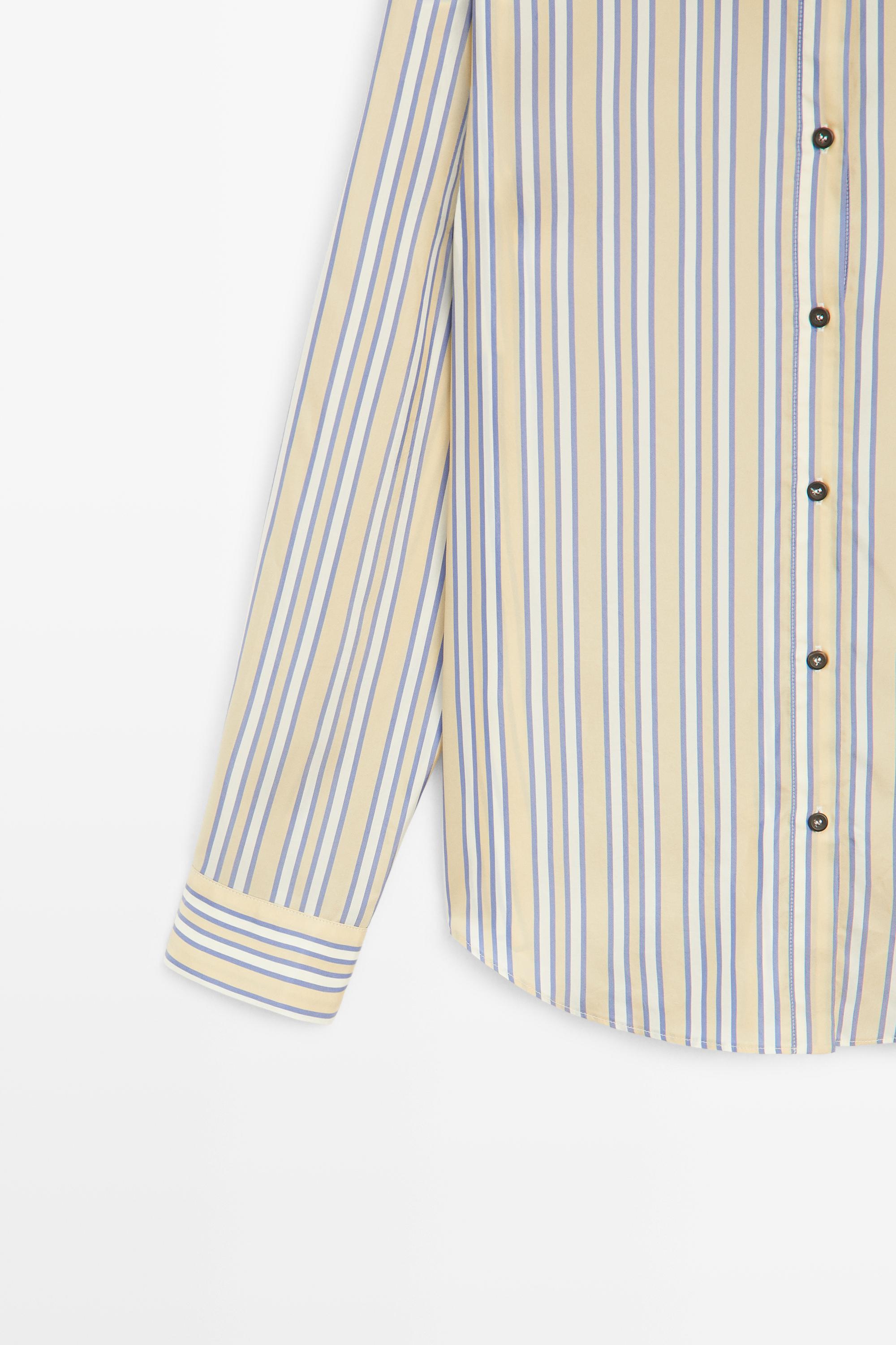 Chemise fluide à détail rayé