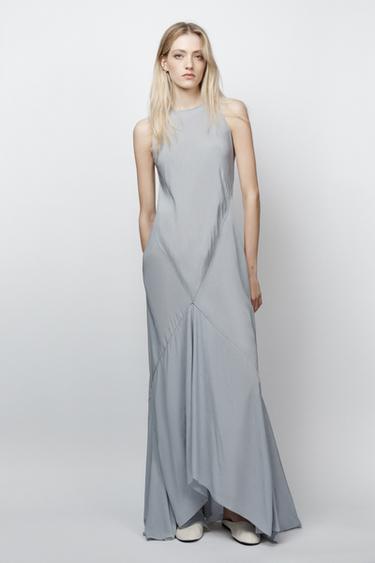 ROBE À VOLANTS ZW COLLECTION LIMITED EDITION - Bleu clair de Zara